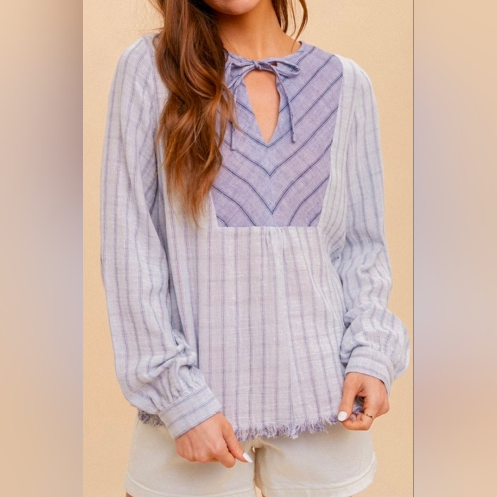 NEW! Hem & Thread Women's Striped Blouse
